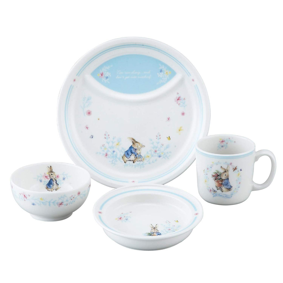 Yamakasyoten PR490-113 Peter Rabbit "Wreath" Tableware, Set of 4