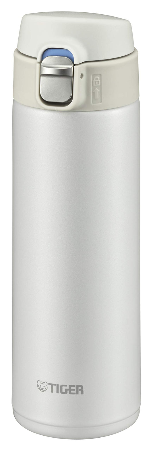 Tiger Thermos Water Bottle, TIGER Mug Bottle, 16.9 fl oz (480 ml), Sahara One Touch, Lightweight, MMJ-A482WJ, White