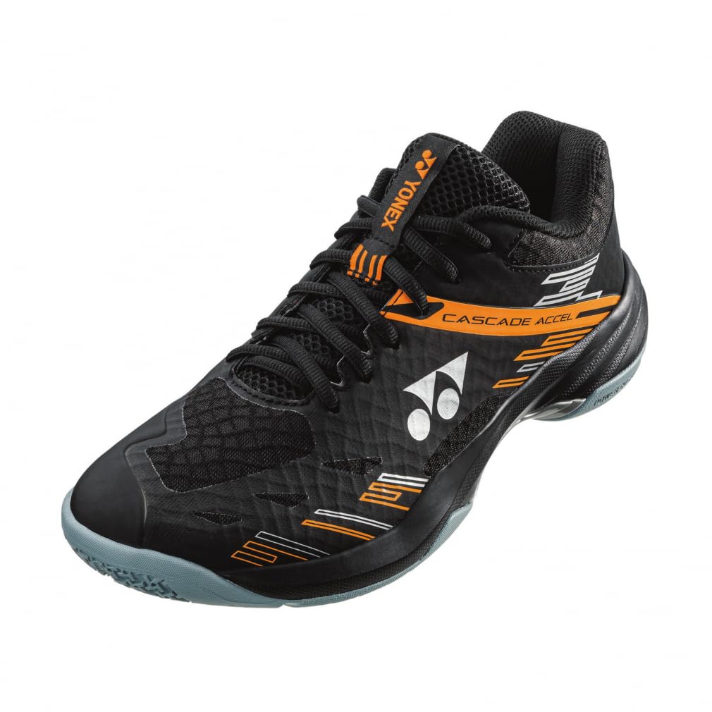 Yonex Badminton Shoes Power Cushion Cascade Axle Wide, black/orange (401), 22.0 cm