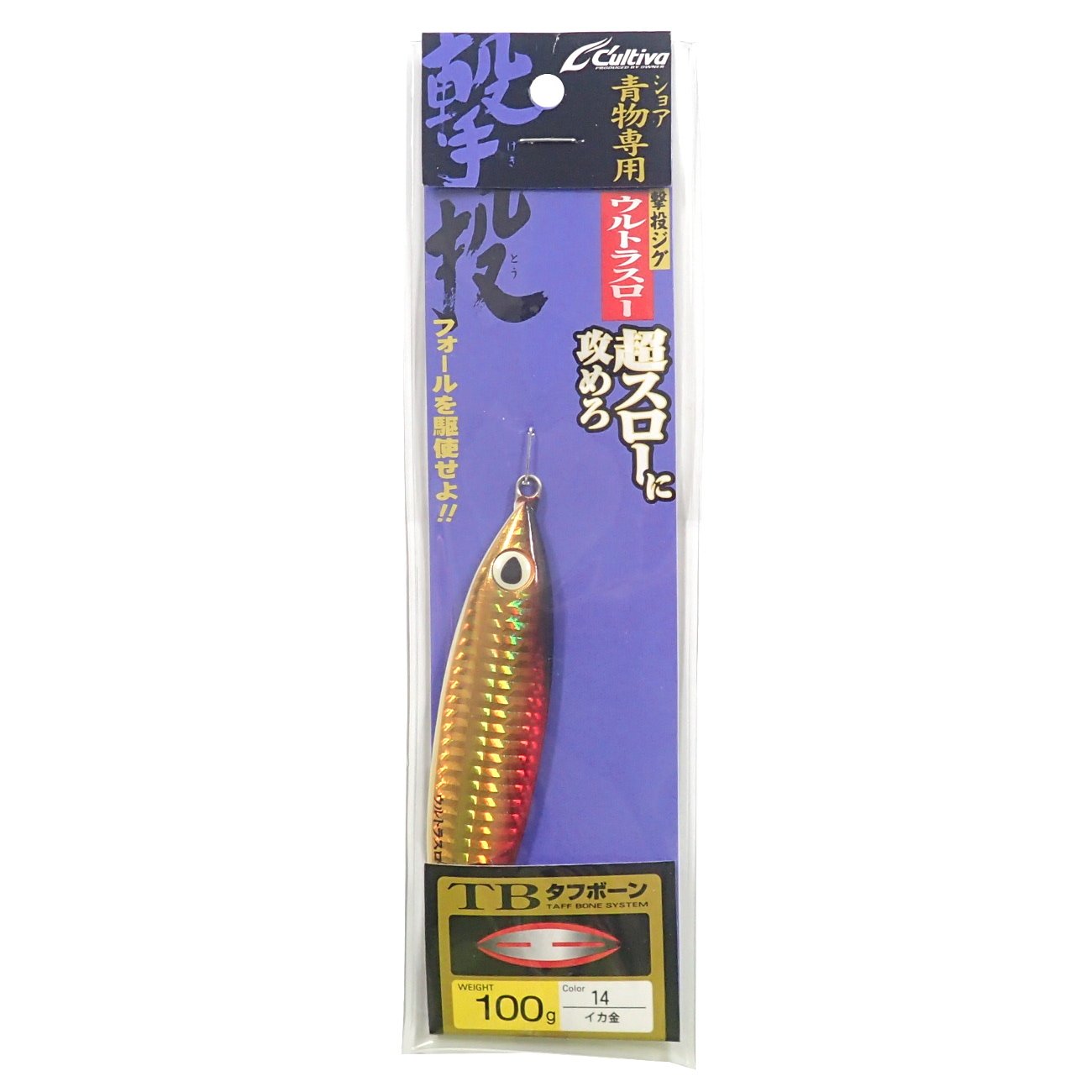 Owner GJUS100 Metal Jig Lure, Ultra Slow, 3.5 oz (100 g), Squid Gold #14