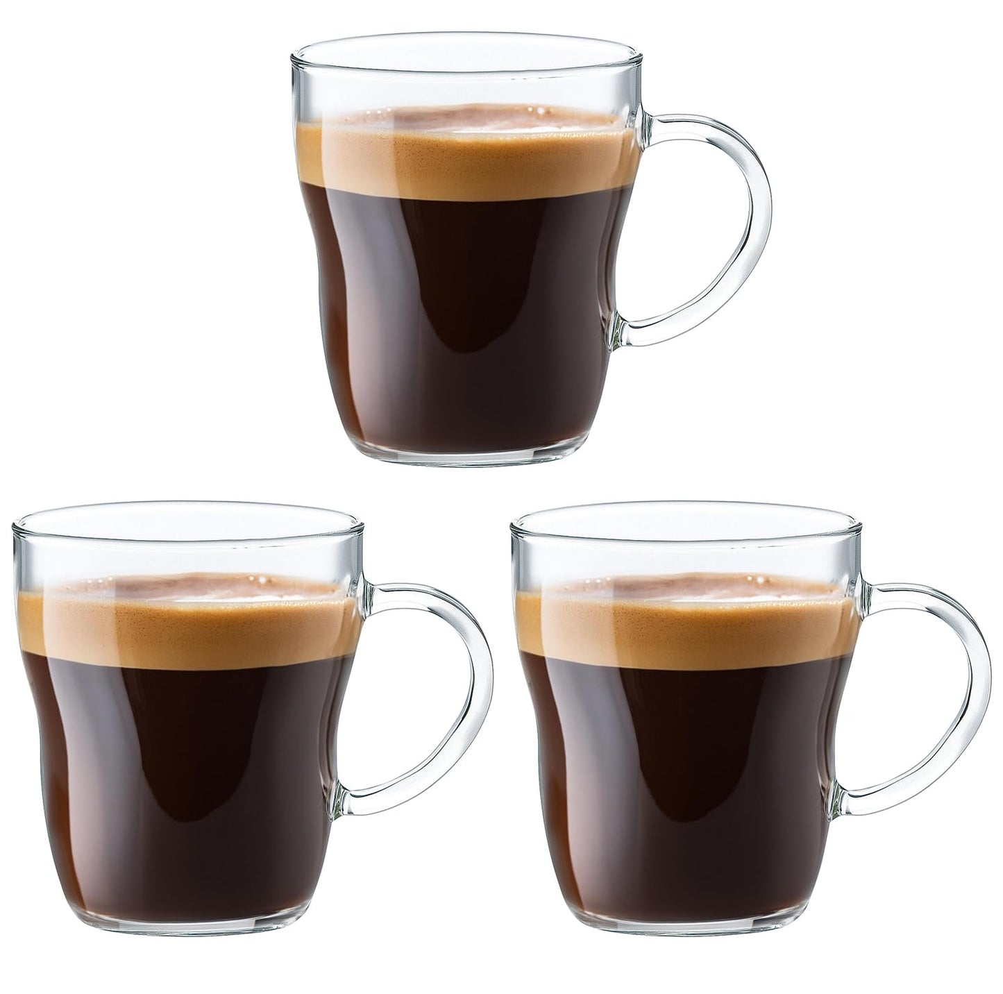 東洋佐々木ガラス Toyo Sasaki Glass TH-401-JAN Heat Resistant Mug, 11.2 fl oz (330 ml), Heat Resistant Mug, Made in Japan, Dishwasher Safe, Pack of 3