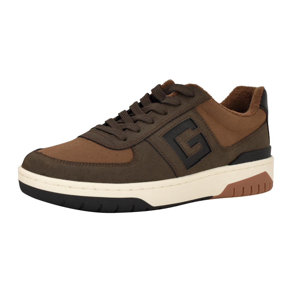Guess Men's Nastele Sneaker, Brown Multi 210, 10.5