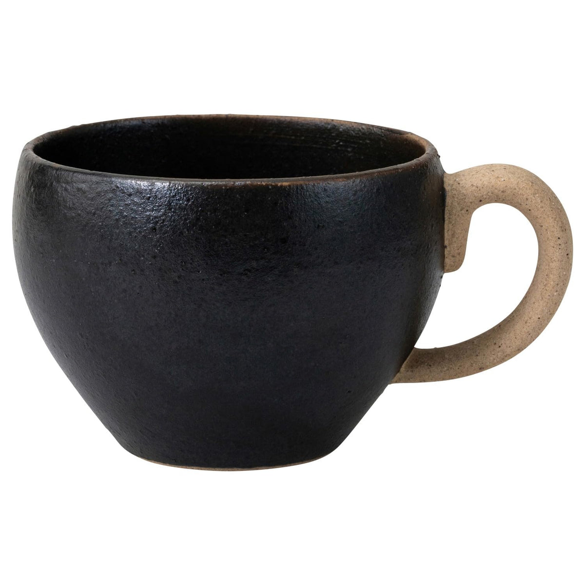 西海陶器(Saikaitoki) Saikai Pottery Hasamiyaki Mug, Small, Capacity: Approx. 7.8 fl oz (220 ml), Black 25223