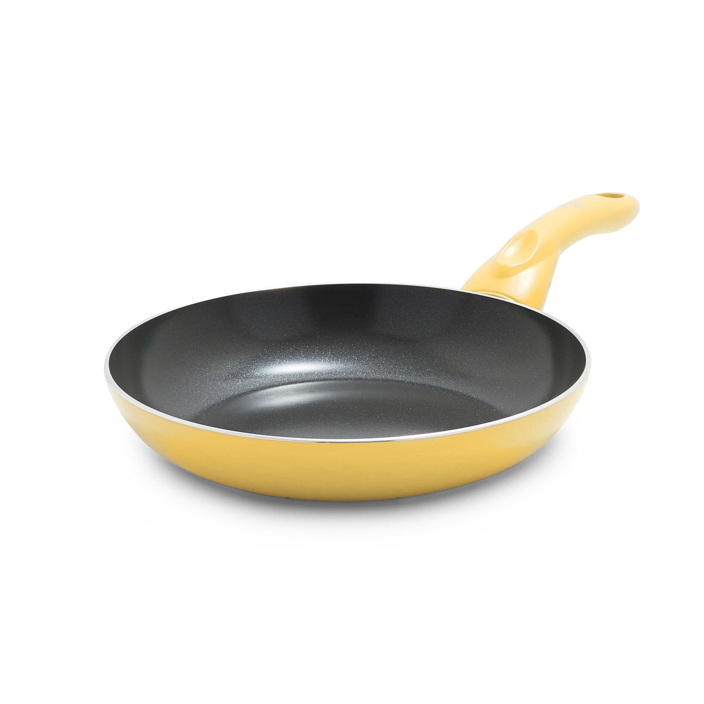 GreenLife Essentials 8" Frying Pan Skillet, PFAS-Free Ceramic Nonstick, Induction Ready Cookware, Dishwasher Safe, Yellow