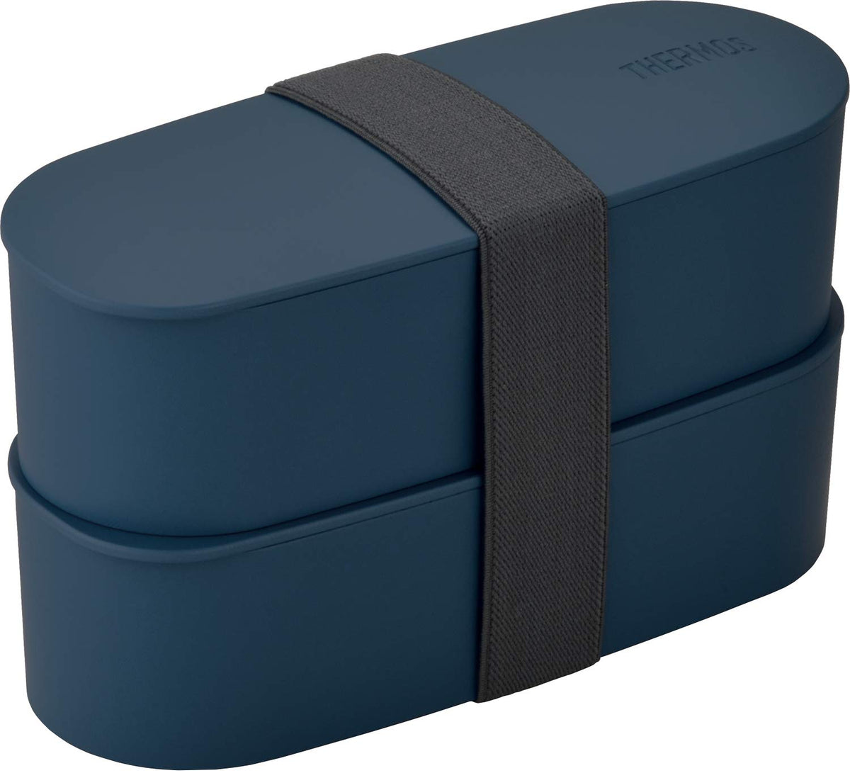Thermos DJT-600W NVY Lunch Box, 2-Tier Fresh Lunch Box, 20.1 fl oz (600 ml), Navy
