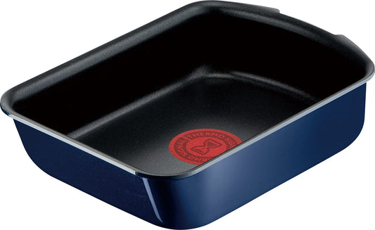 Tefal T-fal L43718 Egg Roaster with Removable Handle, 5.1 x 7.5 inches (13 x 19 cm), Non-Stick, Notification Mark for Optimal Temperature, Dedicated to Gas Fire, "Ingenio Neo Royal Blue Intense Egg