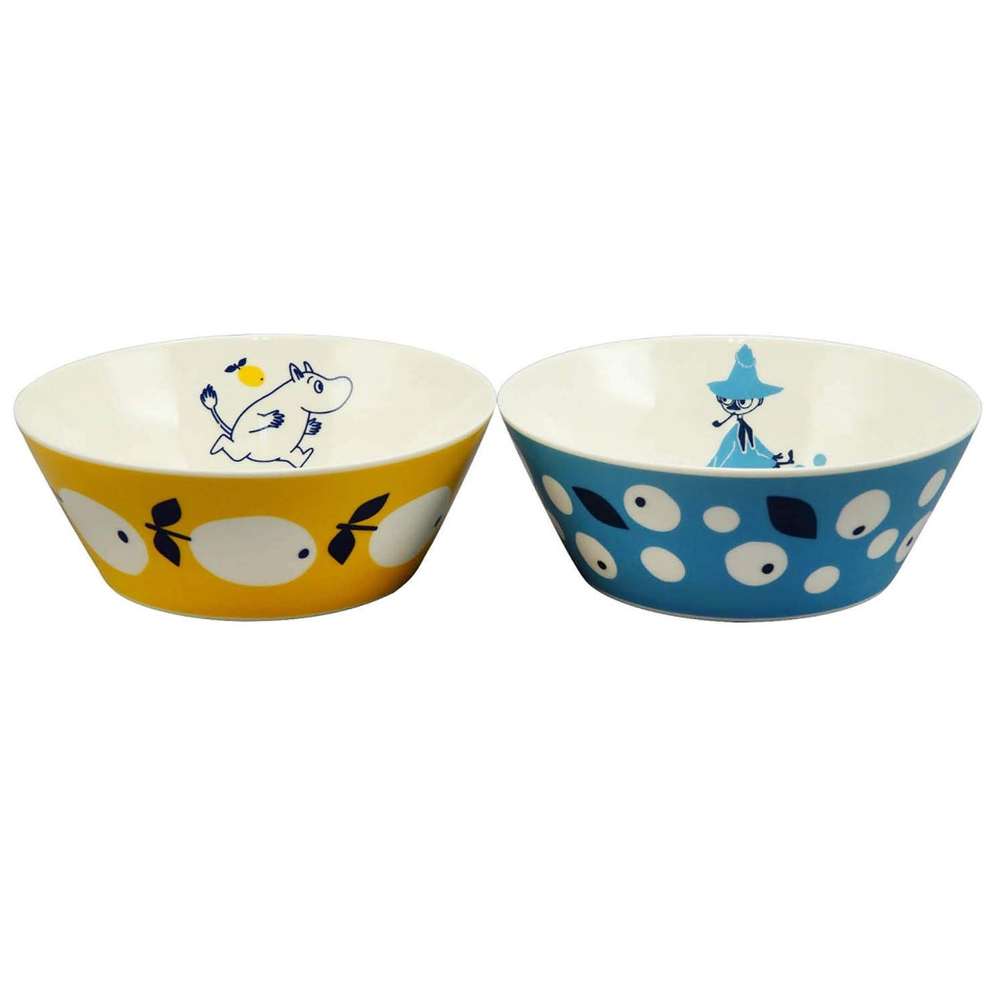 Yamaka Shoten Moomin MM031/3-79 Bowl & Plate Set, Moomin & Snafkin, Diameter 5.1 inches (13 cm), Microwave Safe, Scandinavia, Mother's Day & Wedding Gift, Tableware