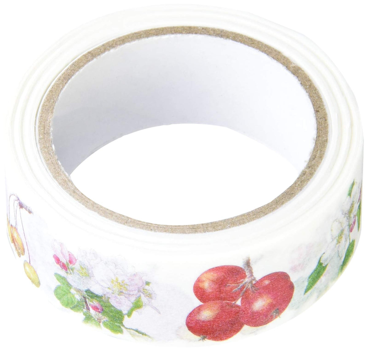 カミイソ産商(Kamiiso) Kamiso Sansho GR-0022 Masking Tape, Apple Flowers and Fruit, 0.6 inches (15 mm) x 23.3 ft (7 m)