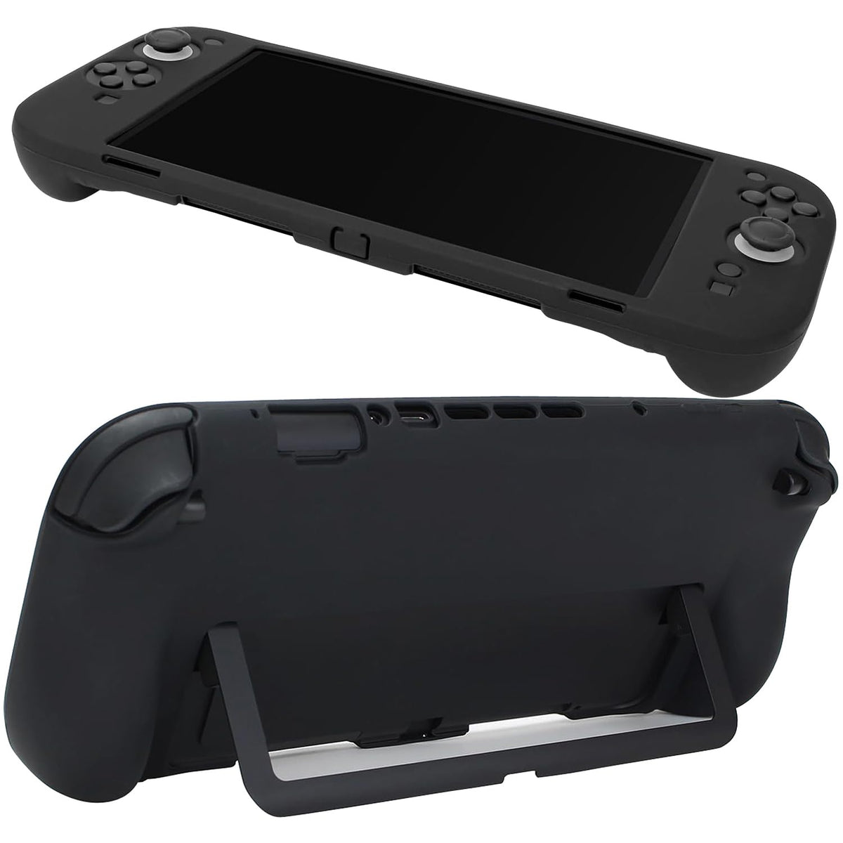 Gametech Switch 2 Compatible Body Cover, Open Design, New Silicone Grip, Black