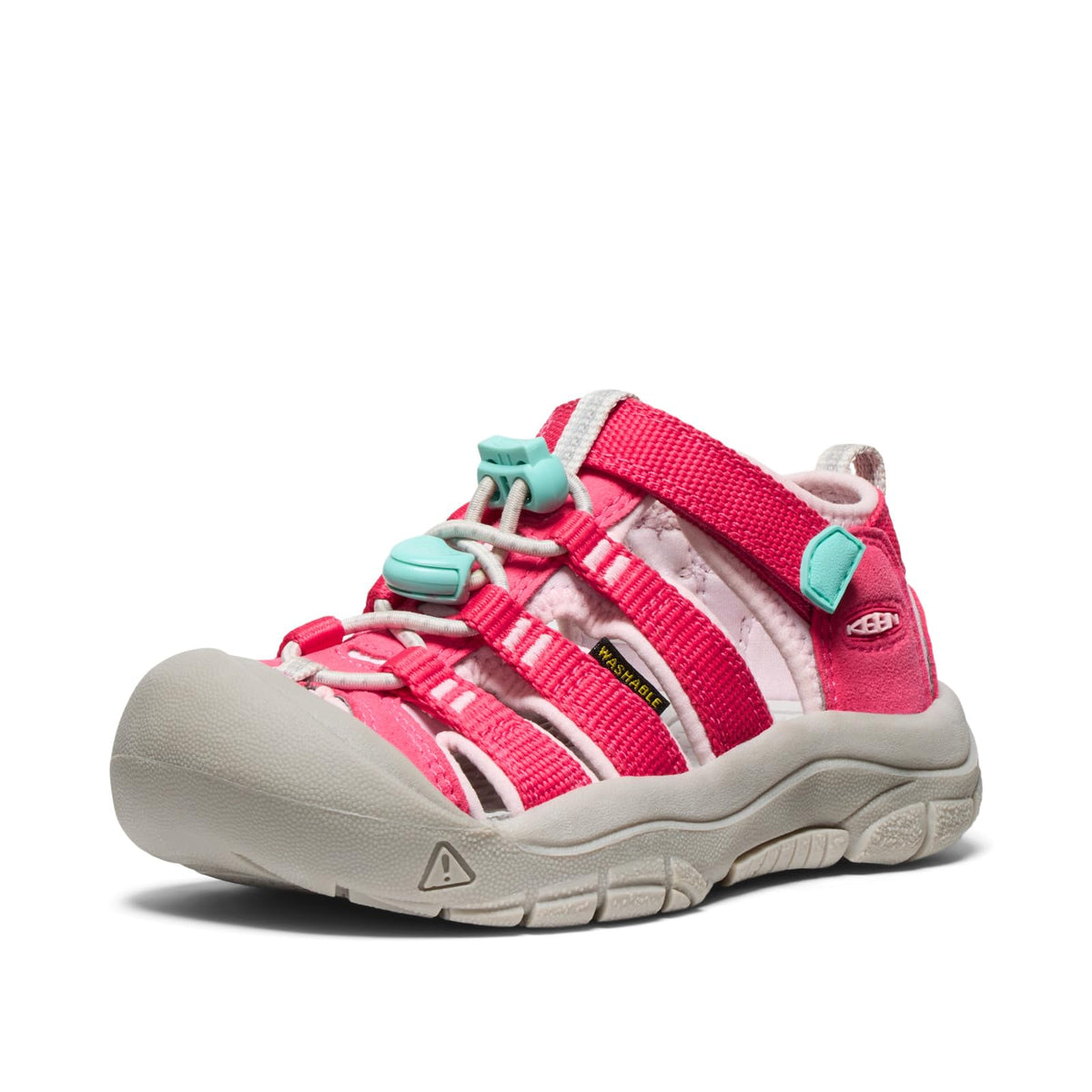KEEN Unisex-Child Newport H2 Closed Toe Water Sandals, Raspberry/Giggle Pink, 8