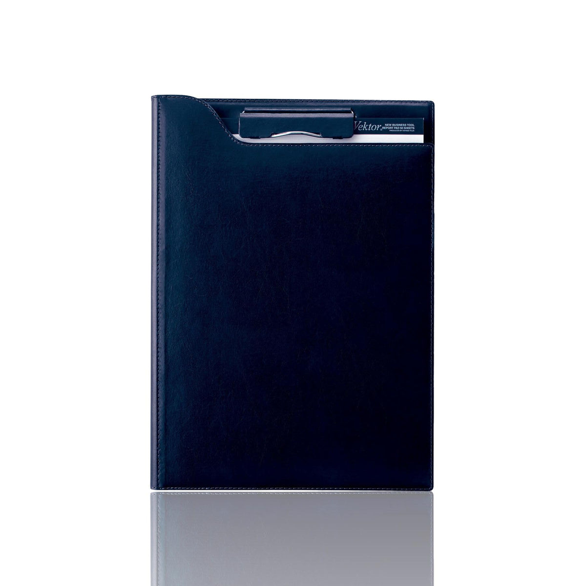 Raymay Fujii ZVF654K Clip File, ZeitVektor A4, Leather, Navy