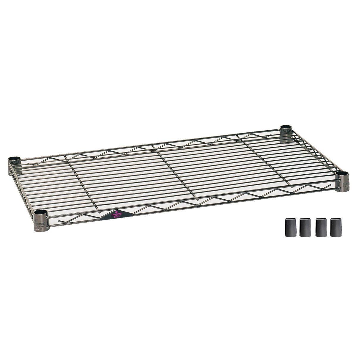 Doshisha Luminous Black Rack, Steel Rack Parts, Extra Steel Shelf, Polished Black, Pole Diameter 0.7 inches (19 mm), Width 23.4 inches (59.5 cm), Depth 13.6 inches (34.5 cm), BN6035, Includes 4