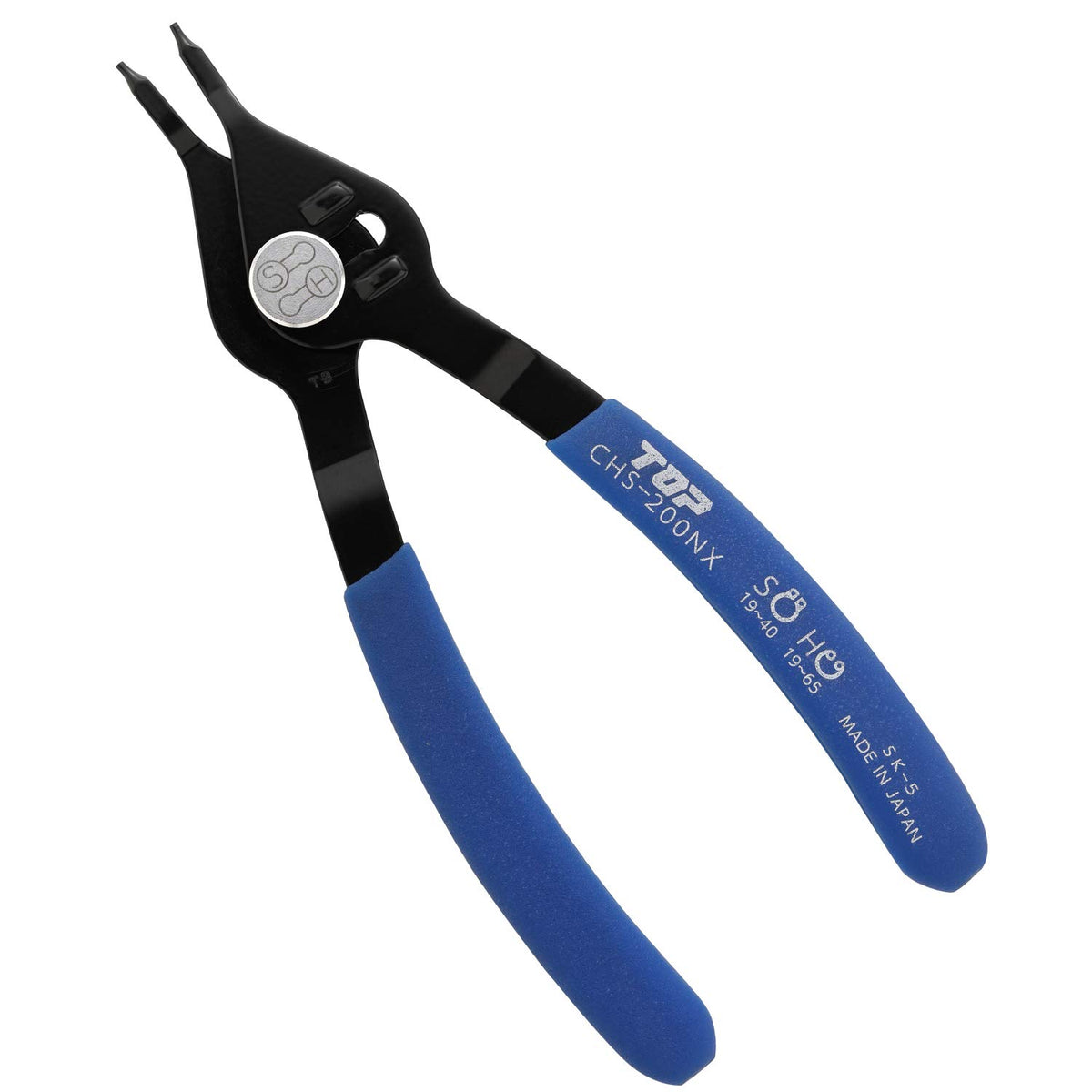 TOP CHS-200NX One-Touch Convertible Pliers, For Axis, Hole Use, 0.7 - 1.6 inches (19 - 40 mm), For Holes 0.7 - 2.6 inches (19 - 65 mm), Snap Ring