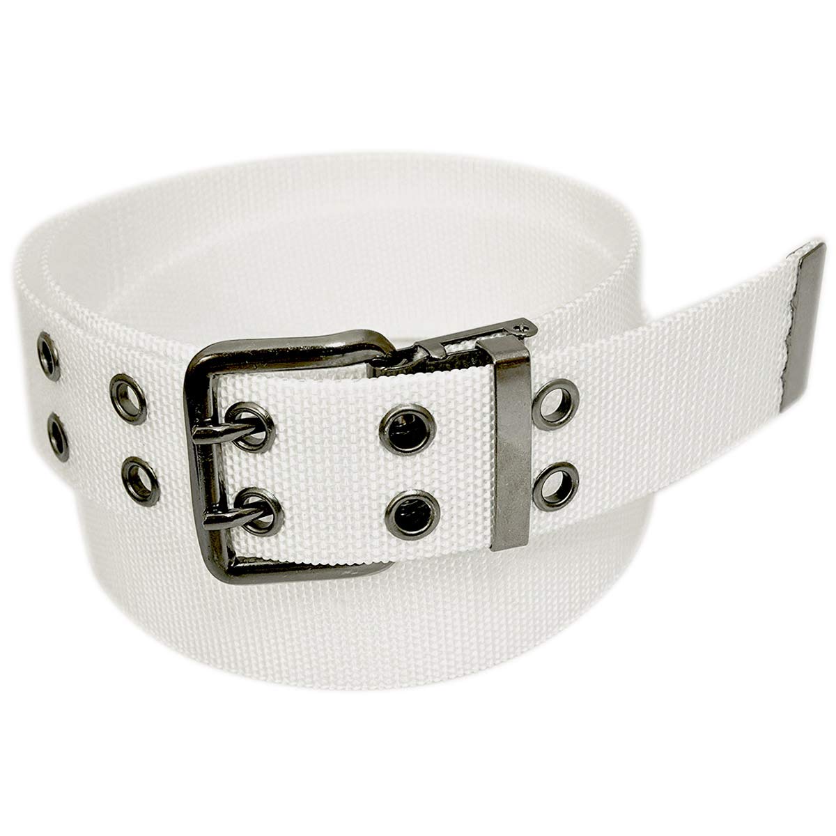 KASAJIMA:24 Men's 40mm Nylon Web Belt with Blacknickeling Buckle WH