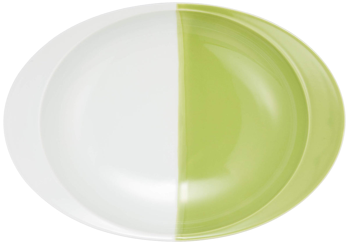 Arita Ware Bunyama Kiln Curry Plate, Large, Kiwi T4031