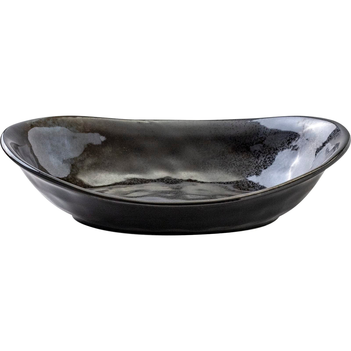 Mino Ware Fave 240 Deep Plate, Black Crystal, Deep Plate