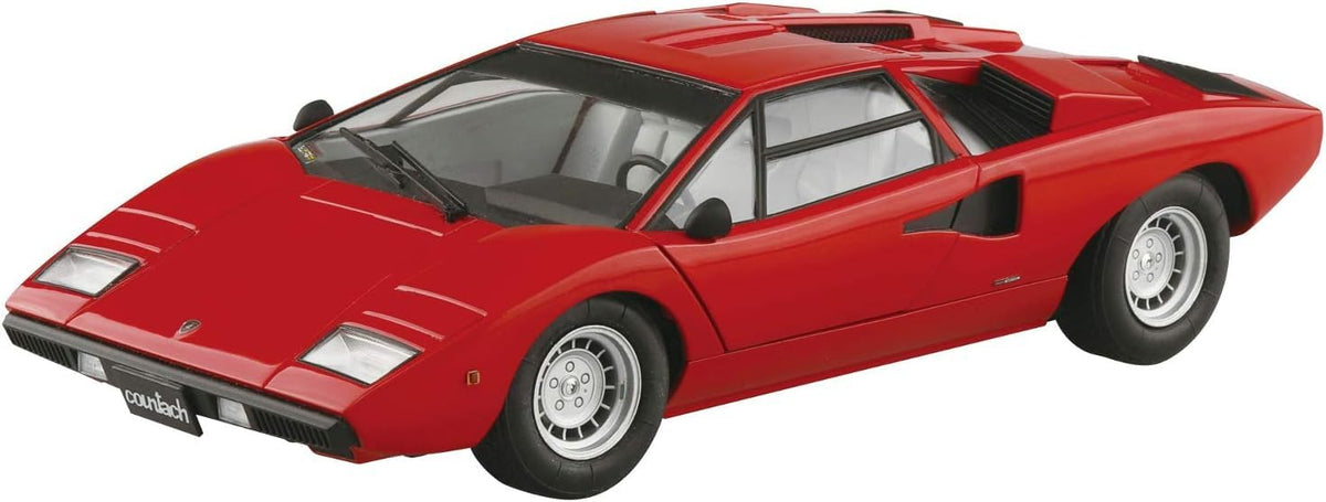 Aoshima Bunka Kyozai N0.1 1/24 '74 Lamborghini Countuck LP400 Plastic Color-Coded Plastic Model