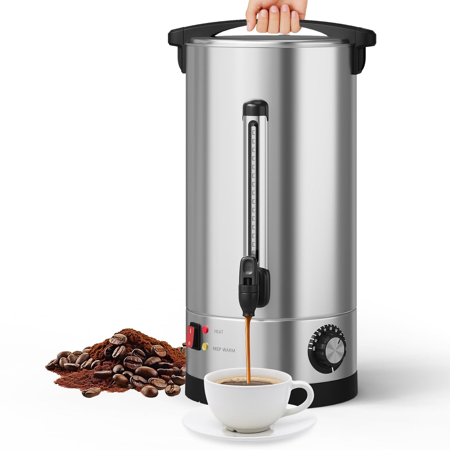 Garvee 110 Cup Commercial Coffee Urn, 16L Stainless Steel