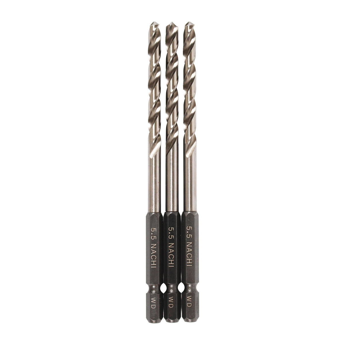 BIGMAN Nachi Hex Shaft Ironwork Drill 3-Piece Set, 0.2 inches (5.5 mm)