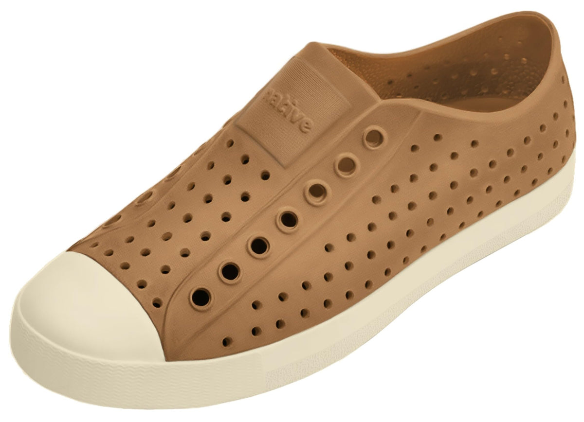Native Women's Jefferson Fashion Sneaker, Popstar Orange/Shell White, 8 M US