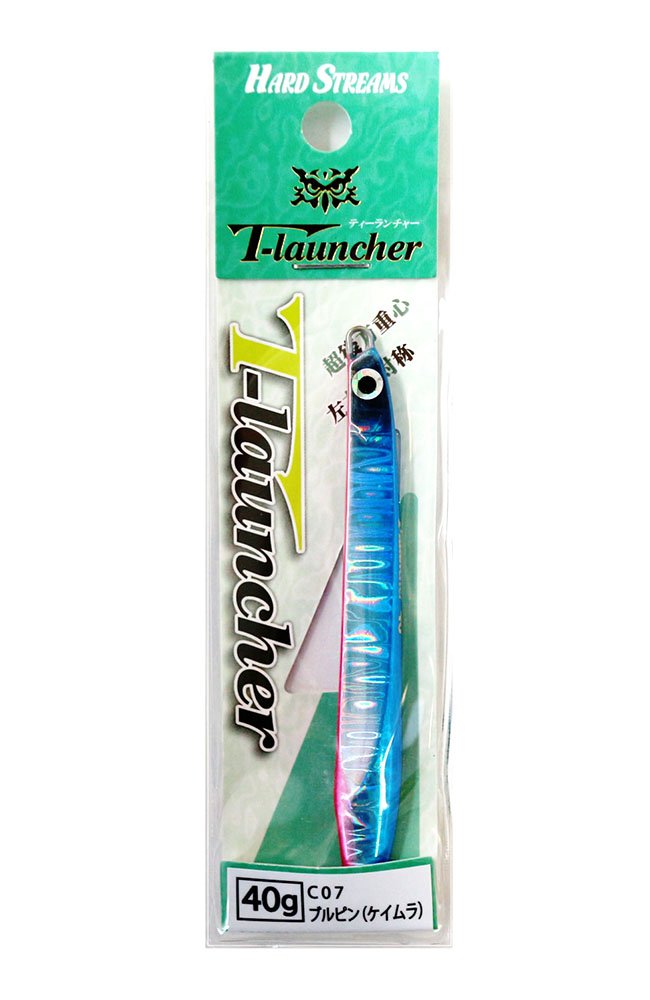 IVYLINE C07 Metal Jig, T Launcher, 3.7 inches (95 mm), 1.4 oz (40 g), Blue Pink (Kay Mura)