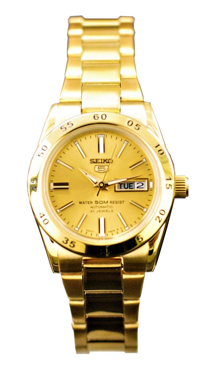 SEIKO 5 Sports Automatic Gold Dial Ladies Watch SYMG44K1