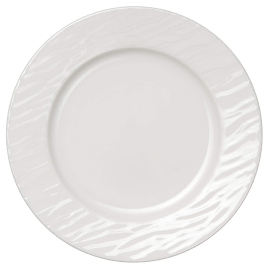 Narumi 51095-5724 Plate Plate, Stone Relief, White, 8.3 inches (21 cm), Dessert, Made in Japan