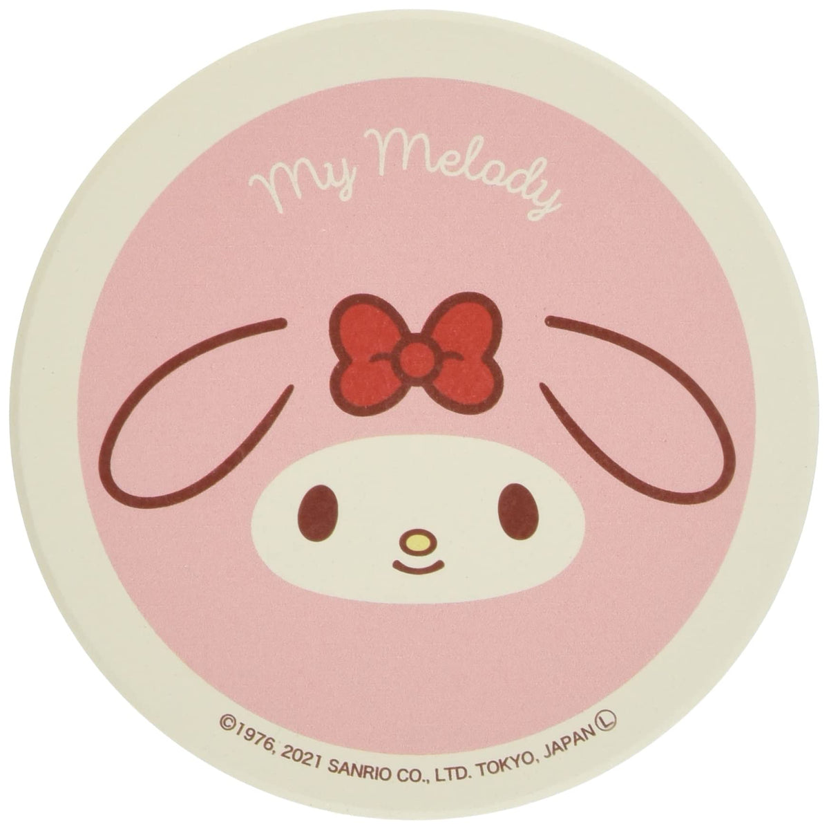 Sanrio 493513 My Melody Ceramic Water Absorbing Coaster Diameter 3.5 inches (9 cm) Face