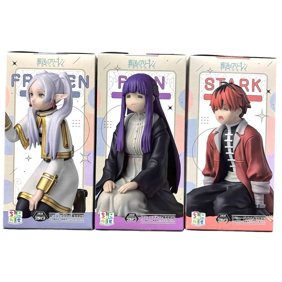 Beyond Journeys End Chokonose Premium Figure Poking Frie-ren Binding Magic Fern My Legs Gave Out Stark Set of 3 Japanese