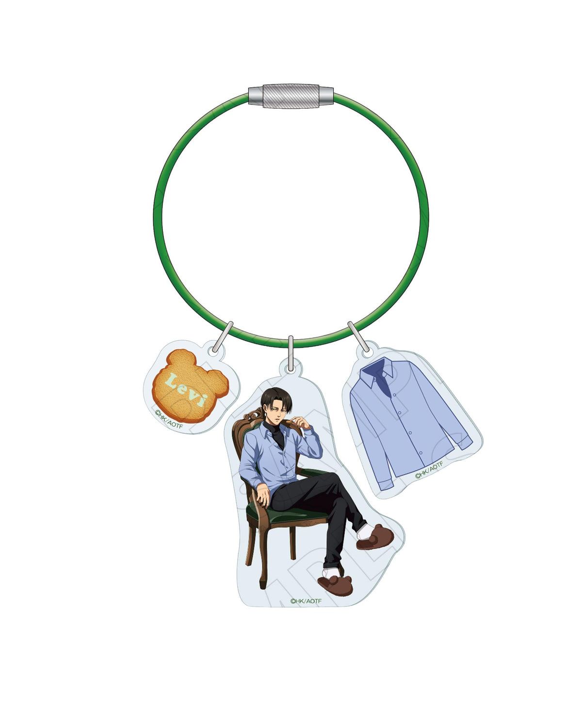 3 oclock Attack on Titan Levi Wire Acrylic Key Ring