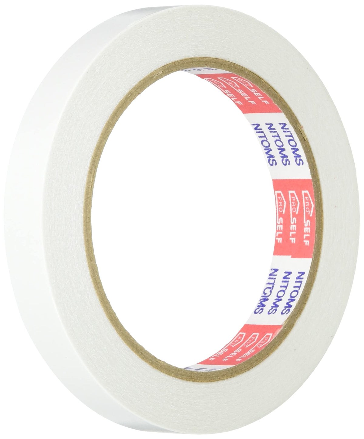 Nitoms PROSELF J0412 Double Sided Tape for General Use, 0.6 inch (15 mm) x 66.4 ft (20 m), White