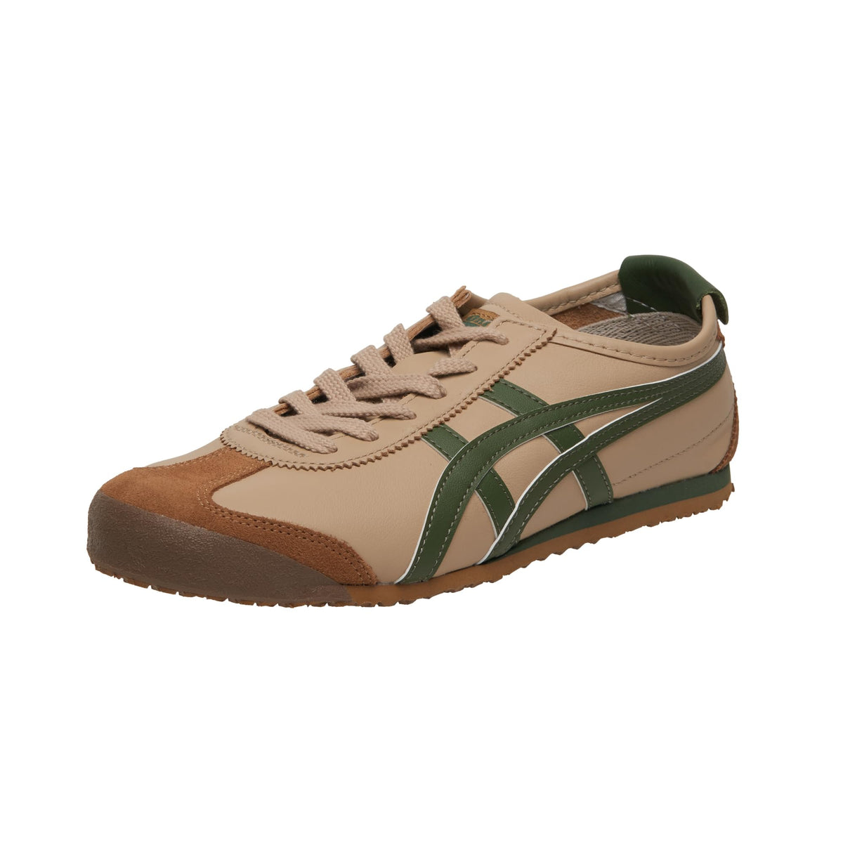 Onitsuka Tiger Mexico 66 1183C102 250 Men's Size (Beige/Grass Green, US Footwear Size System, Adult, Men, Numeric, Medium, 6.5)