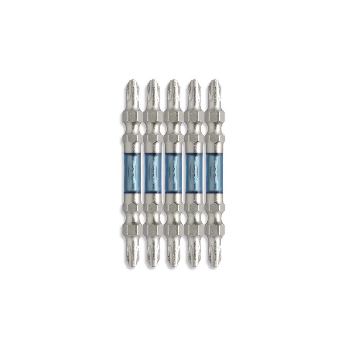 ANEX ARHS5-2065 Dragon Toughness Bit, Double-Headed, Slim, Plated Finish, +2.6 x 2.6 Inches (2 x 65 mm), Set of 5