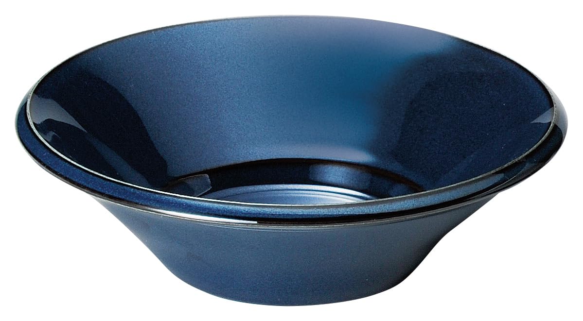 Koyo Pottery 11686024 Spada Scandinavian Blue, 6.1 inches (15.5 cm), Shallow Bowl, Dishwasher Safe, Made in Japan