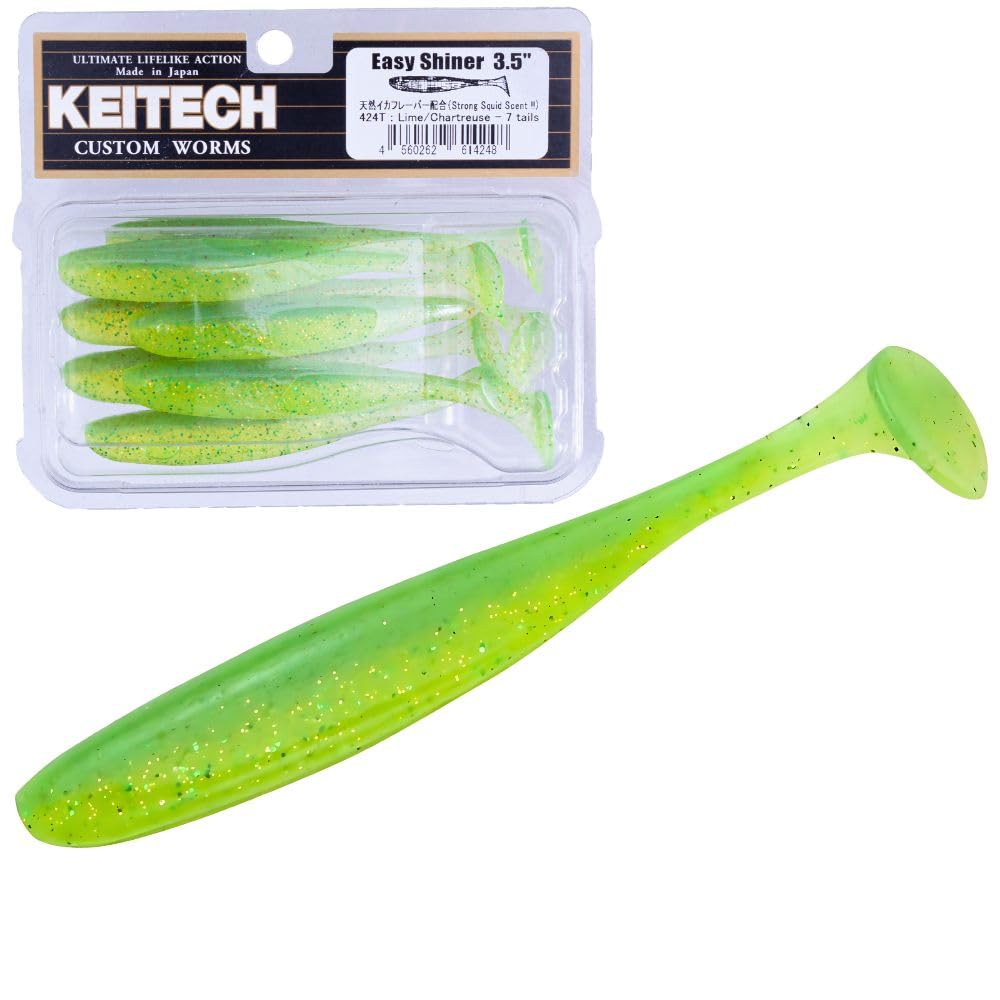 Keitech Easy Shiner 3.5" #424 Lime Shart
