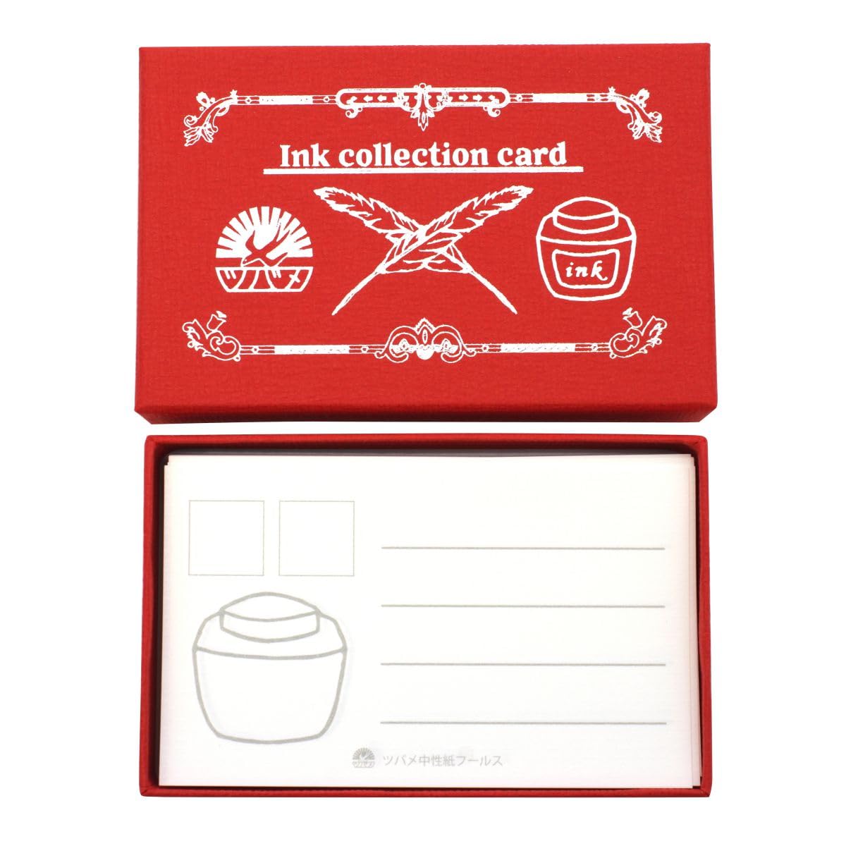 ツバメノート Tsubame Note Ink Collection Card, Red Y6302