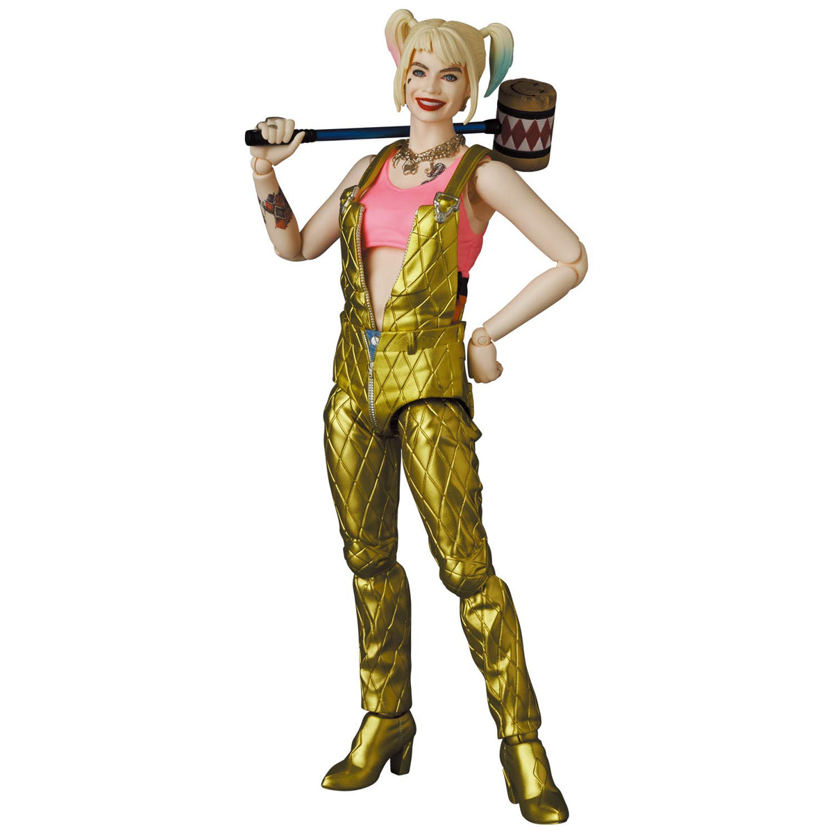 Medicom Birds of Prey: Harley Quinn (Overalls Version) Mafex Action Figure, Multicolor