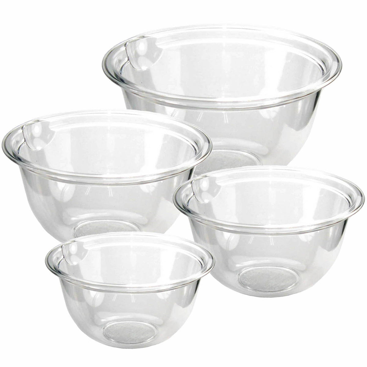 Nagao Ball Heat Resistant Cook Bowl Set, 6.7 inches (17 cm), 7.5 inches (19 cm), 8.3 inches (21 cm), 9.4 inches (2
