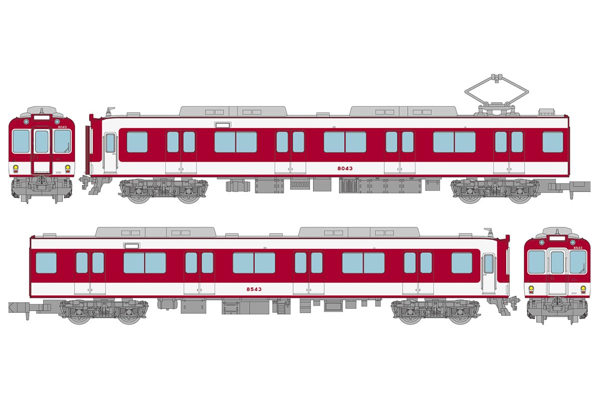 TOMYTEC 336792 Railway Collection Railway Collet, Konni Railway 8000 Series, Early Car, New Paint, Includes Hemband, Set of 2 Cars A Diorama Supplies