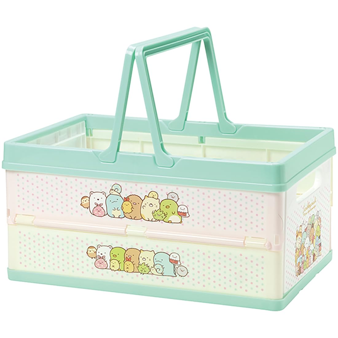 Skater BWOT13-A Folding Storage Box, Toy Box with Handles, Stacking Basket, Sumikko Gurashi, 15.0 x 9.8 x 7.7 inches (38 x 25 x 19.5 cm)