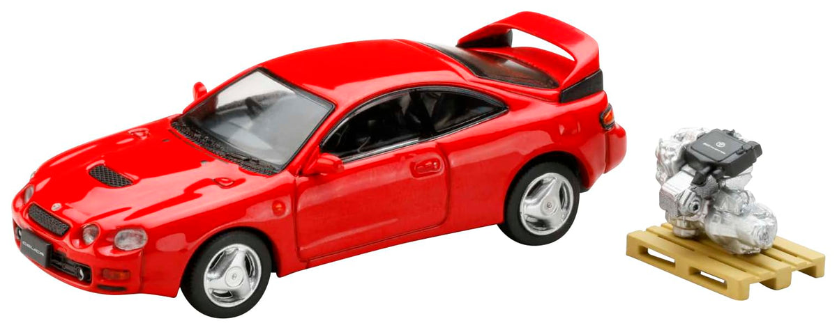 HJ64 1/64 Toyota Celica GT-FOUR WRC EDITION (ST205) with Engine Display Model Super Red IV Finished Product