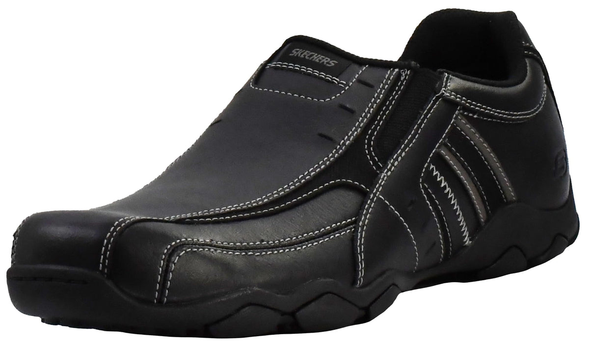 Skechers Men's Diameter-Nerves Slip-On Loafer, Black , 9.5 M US
