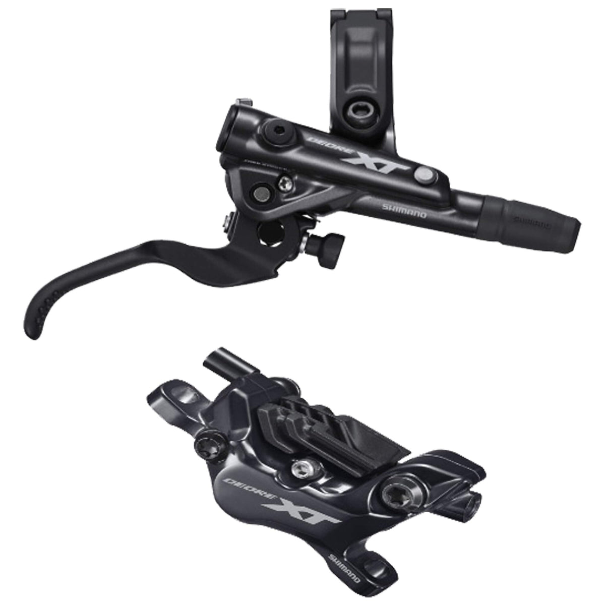 Shimano Deore XT BR-M8120/BL-M8100 XT 4 Pot Bled Brake Lever/Post Mount calliper, Front Right, M8120JLRXNA170