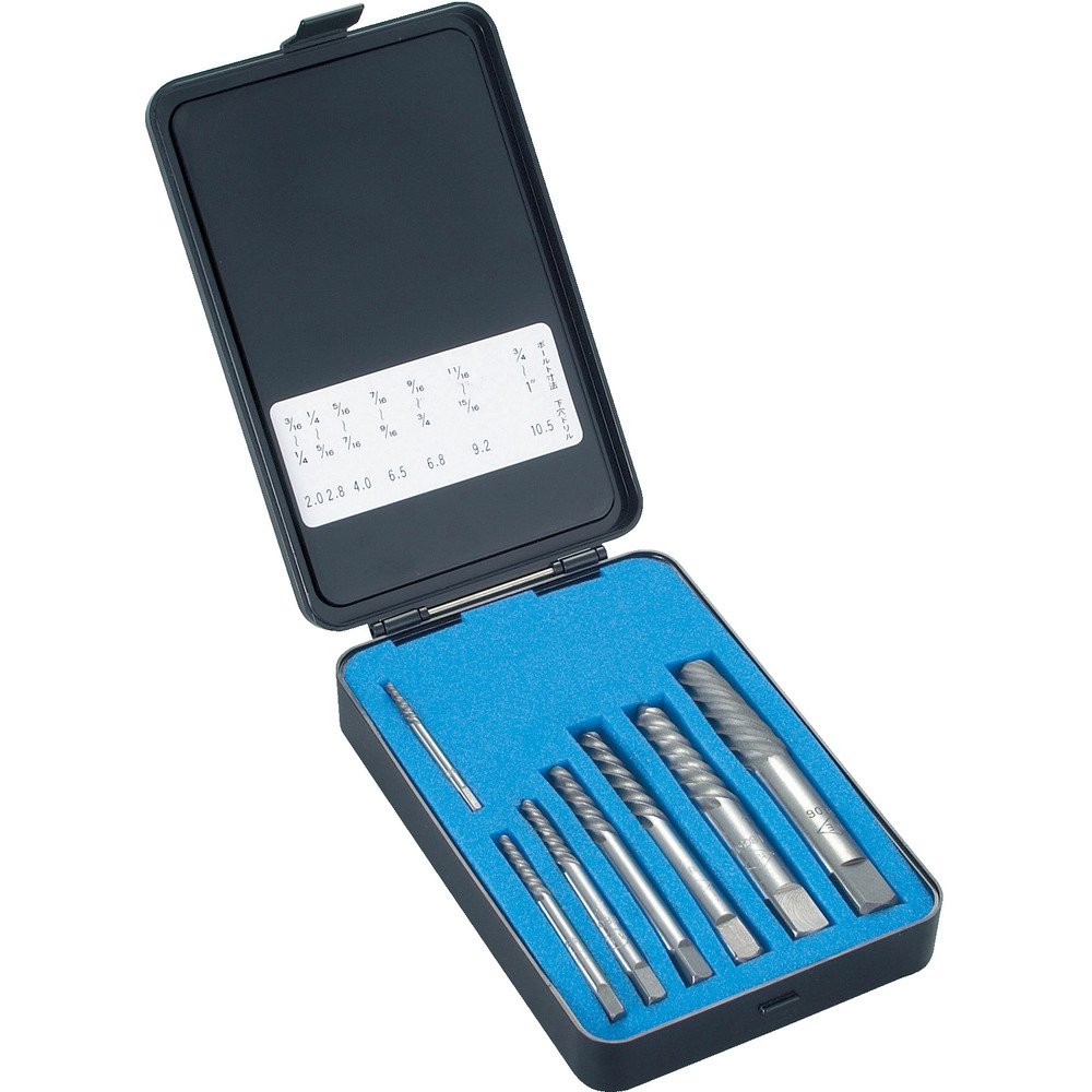 TRUSCO EXS-1830S Extractor Set, Lacen Shape, Set of 7, Resin Case Included