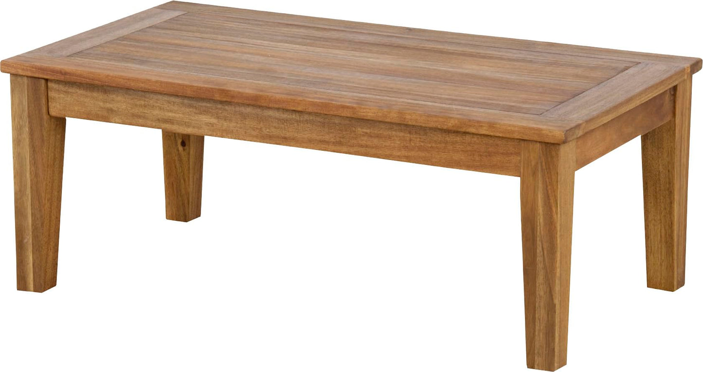 AZUMAYA Coffee Center Table 15" inches Height Natural Solid Acacia Wood NX-701 Home and Living