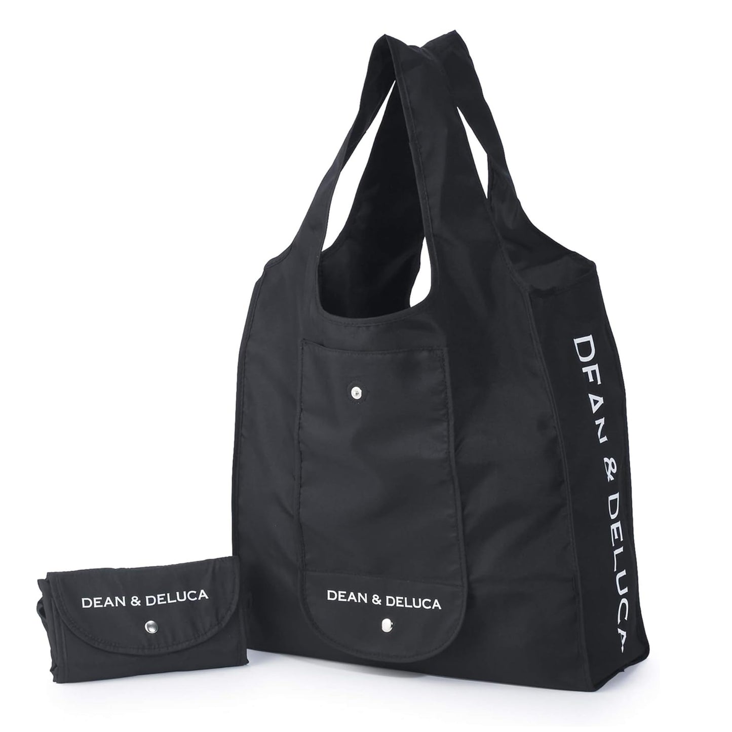 Dean & Deluca Shopping Bag, Black, Folding, Lightweight, Compact, Shopping Bag, My Bag, Length 16.9 x Width 14.6 x Depth 5.5 inches (430 x 370 x 140 mm)