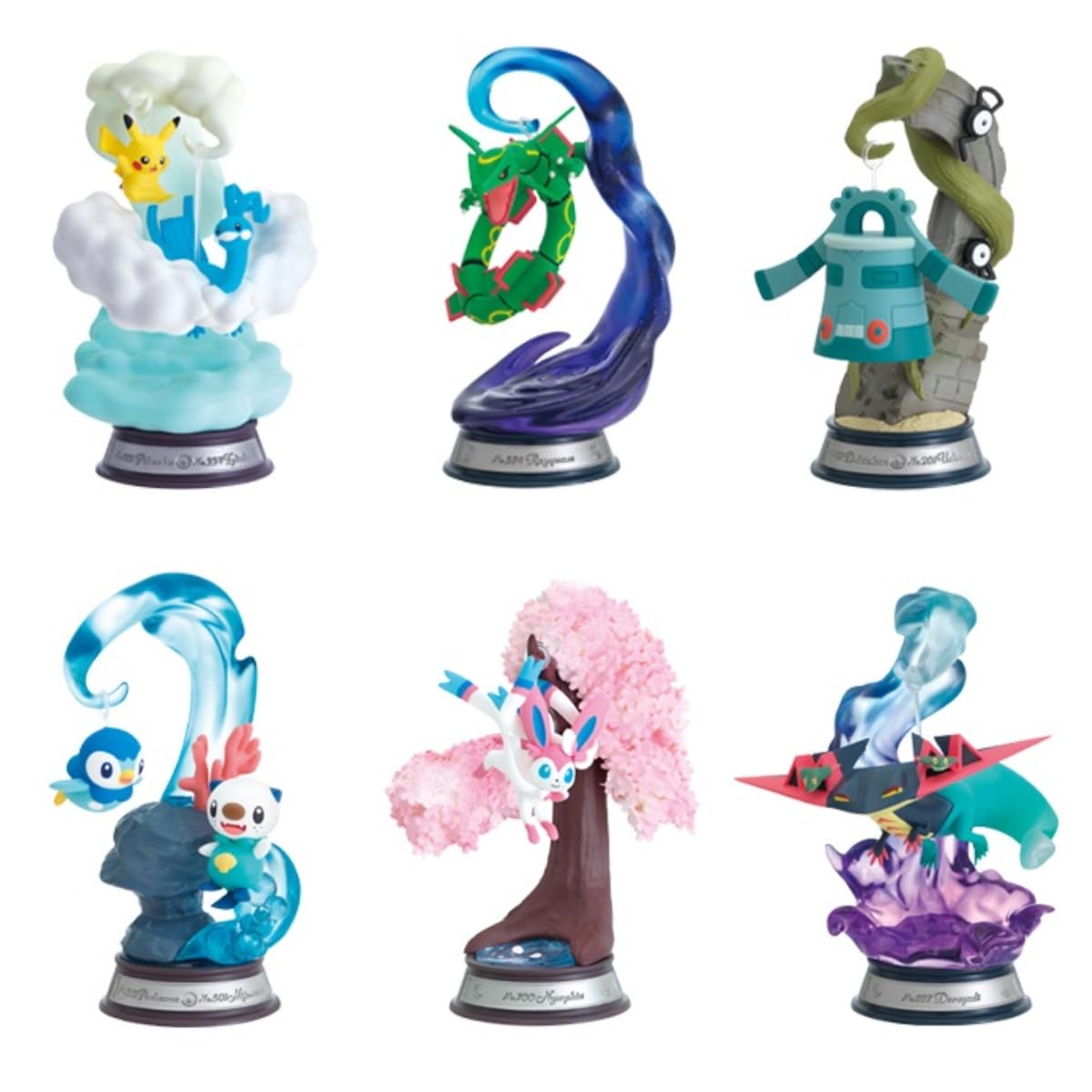 Re-ment Pokemon Swing Vignette Collection 2, Box Product, 6 Types, 6 Pieces, PVC