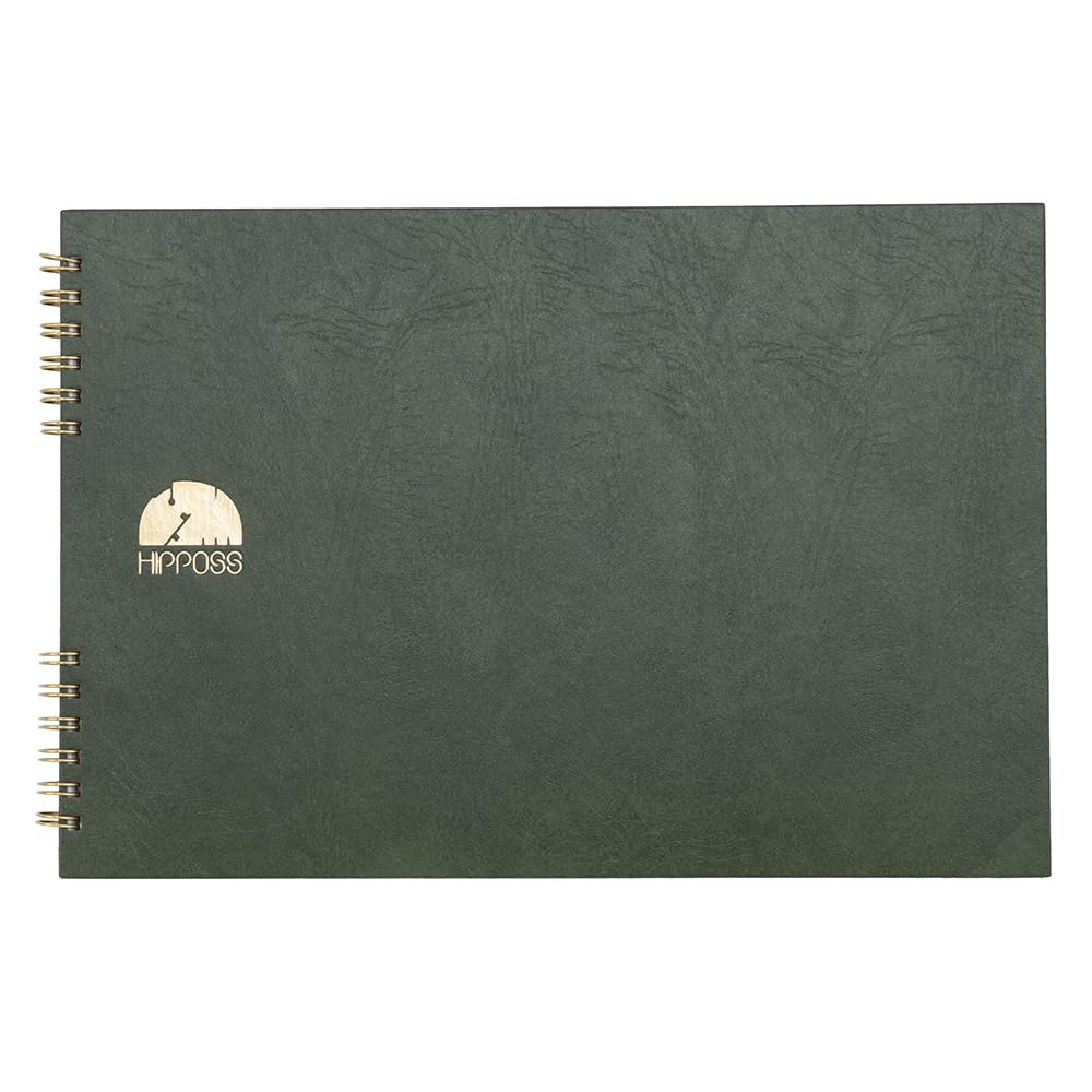 Nakabayashi Hippos SBW-B501E-G W Ring Sketchbook, B5E Size, 22 Pieces, Green