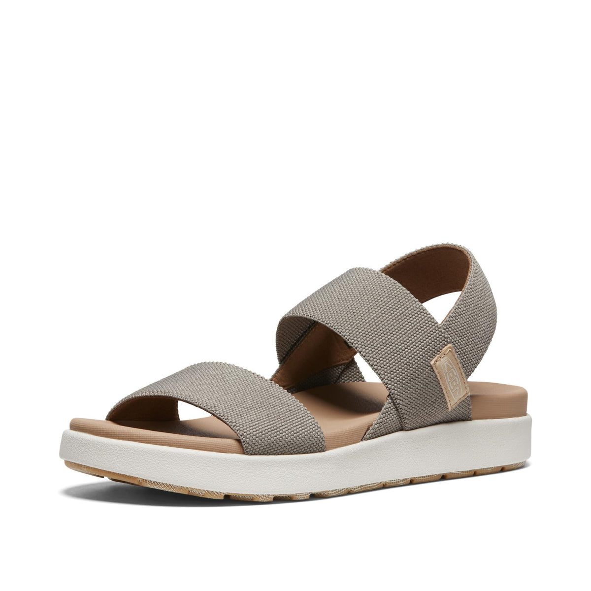 KEEN Women's Elle Backstrap Casual Platform Open Toe Wedge Sandals,Brindle/Birch,7
