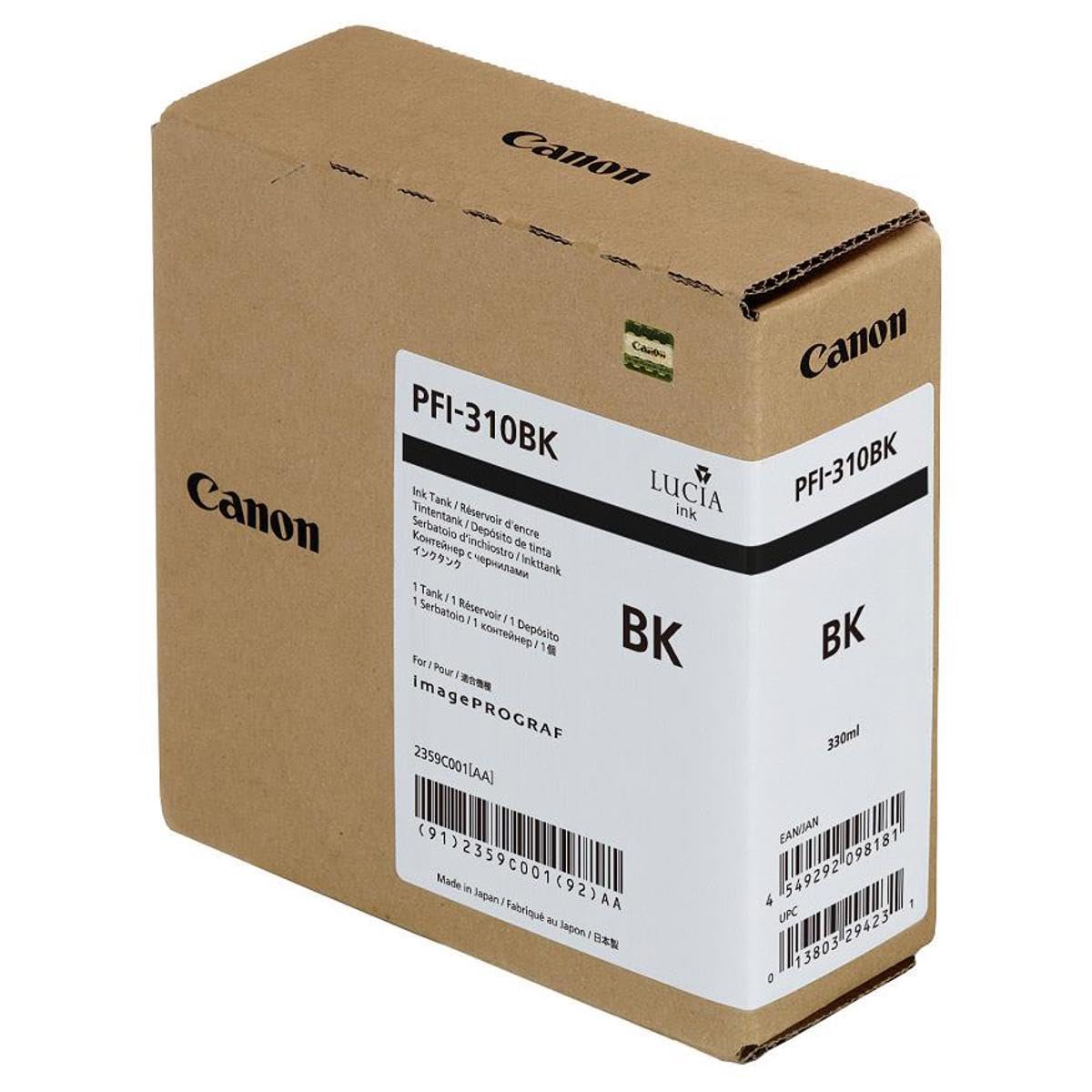 Canon PFI-310 330ml Black Pigment Ink Tank for imagePROGRAF TX-2000, -3000 and -4000 Printers
